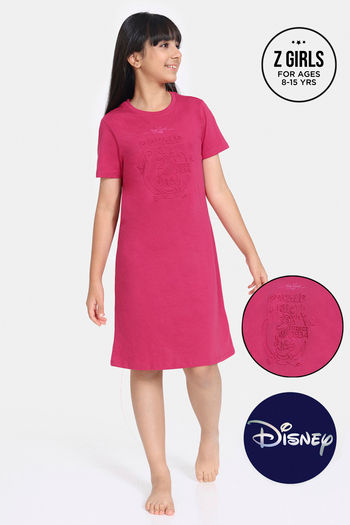 Buy Zivame Girls Disney Knit Cotton Loungewear Dress - Viva Magenta